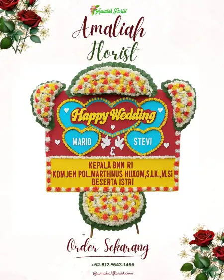 Papan Bunga Pernikahan Pegasing